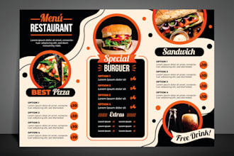 creative menu design expert for your restaurant or cafe