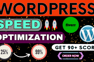 do wordpress speed optimization,fix core web vitals, improve pagespeed insights