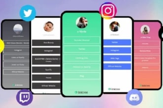 create a bio link of social media with your image