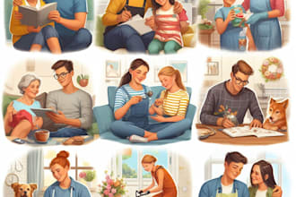 draw a wonderful family portrait