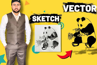 make a vectorized logo from your sketch hand drawing or idea for your business