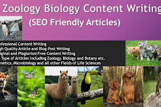 write professional articles about zoology and life sciences