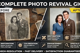 enhance, restore, colorize photos to high resolution