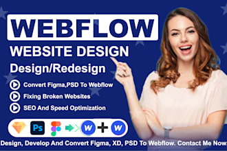 design figma to webflow website, fix webflow, and convert PSD to webflow,webflow
