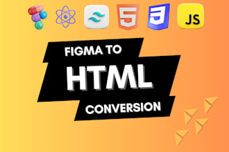 convert figma to html, psd to html, tailwind css responsive