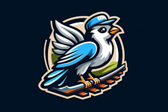 create beautiful rail bird mascot logo in 12 hours with satisfaction guarantee