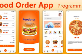 create food delivery app, restaurant app, online meal delivery and ordering app