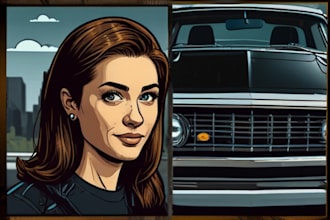 design realistic vector portrait of your car or any vehicle