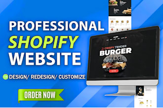 design and redesign shopify website, shopify store design, website design