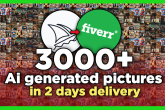 generate up to 3000 ai generated images and ai art for you