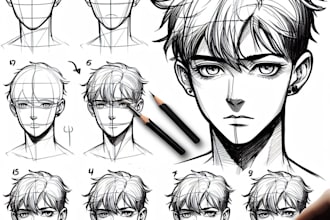 draw a manga or anime sketch