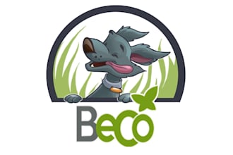 design wagging pet grooming, shop, and puppy logo