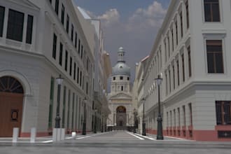 model 3d building for you in blender and max