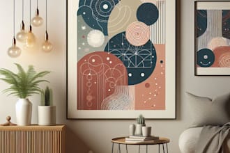 design unique abstract wall art, digital art, wall art