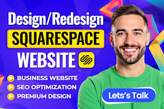 do responsive squarespace website, design or redesign squarespace landing page