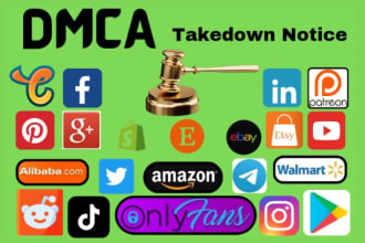 takedown content from tiktok onlyfans google reddit instagram fb x under dmca