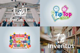 do childcare, education kids and children logo design