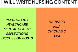write medical, nursing, public health, and psychology essays