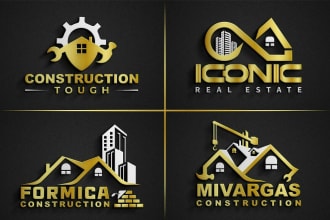 do property, mortgage, home, construction, real estate logo design