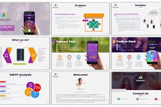 design powerpoint deck design, presentation slides,  storyboard pitch deck