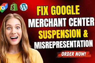fix google merchant center suspension and misrepresentation