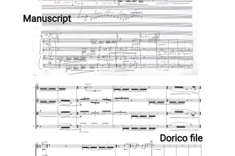 copy, transcribe or engrave your handwritten music into a beautiful score