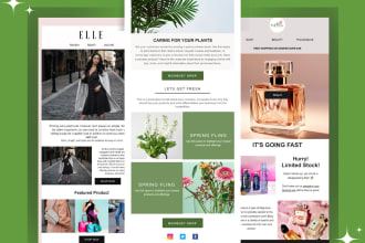 design editable klaviyo mailchimp email template