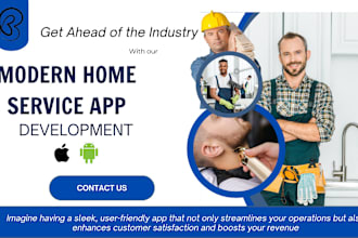 build modern handyman app, taskrabbit app, home service app with admin