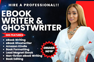 ghostwrite quality non fiction book as ebook writer, book writer, journal design