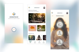 design minimal meditation app ui ux design