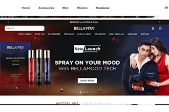 design profitable perfume shopify store perfume website cosmetics, makeup store