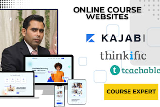 be your kajabi, thinkific, teachable funnel and course website expert