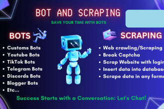 do bot development and web automation for data collection