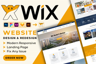 build wix website, redesign wix website, or wix website design