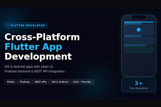 do flutter mobile app development, android and IOS app in flutter using firebase
