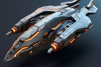 create spaceship concept art for you