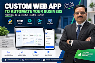 build a custom web app with python django or fastapi