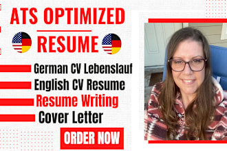 craft an outstanding ats english cv lebenslauf, german cv, cover letter