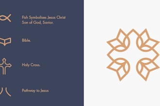 design graceful cross ministries custom logo