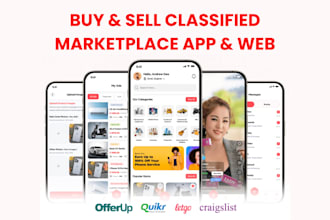 developed buy sell classified marketplace app web