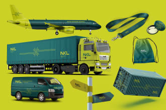 design logo and branding for cargo, logistics, shipping, transport, and freight