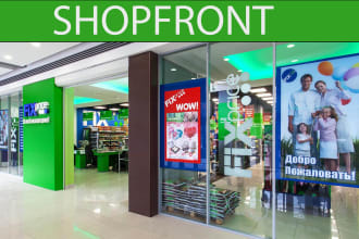 make creative and branding design for your shopfront, window graphic