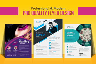 do flyer design for sales, medical healthcare, gym fitness, spa beauty business