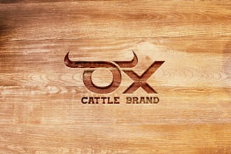 do western cattle brand farm ranch wordmark and monogram logo