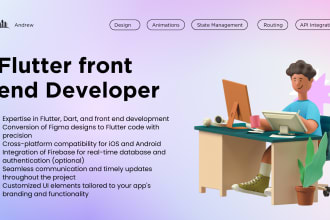 do your flutter front end using mobile app ui ux design