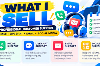 provide customer support, phone and live chat services