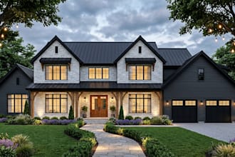 do realistic 3d exterior design, interior design and 3d rendering