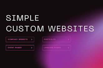 create a custom portfolio or business webpage