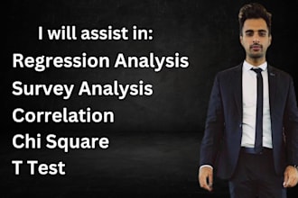 do t test, correlation, chi square, survey data analysis, statistical analysis