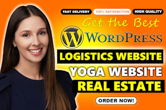 build logistics website roofing website construction, yoga website, real estate